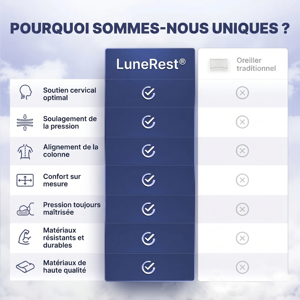 Oreiller Cervical à Mémoire de Forme LuneRest®