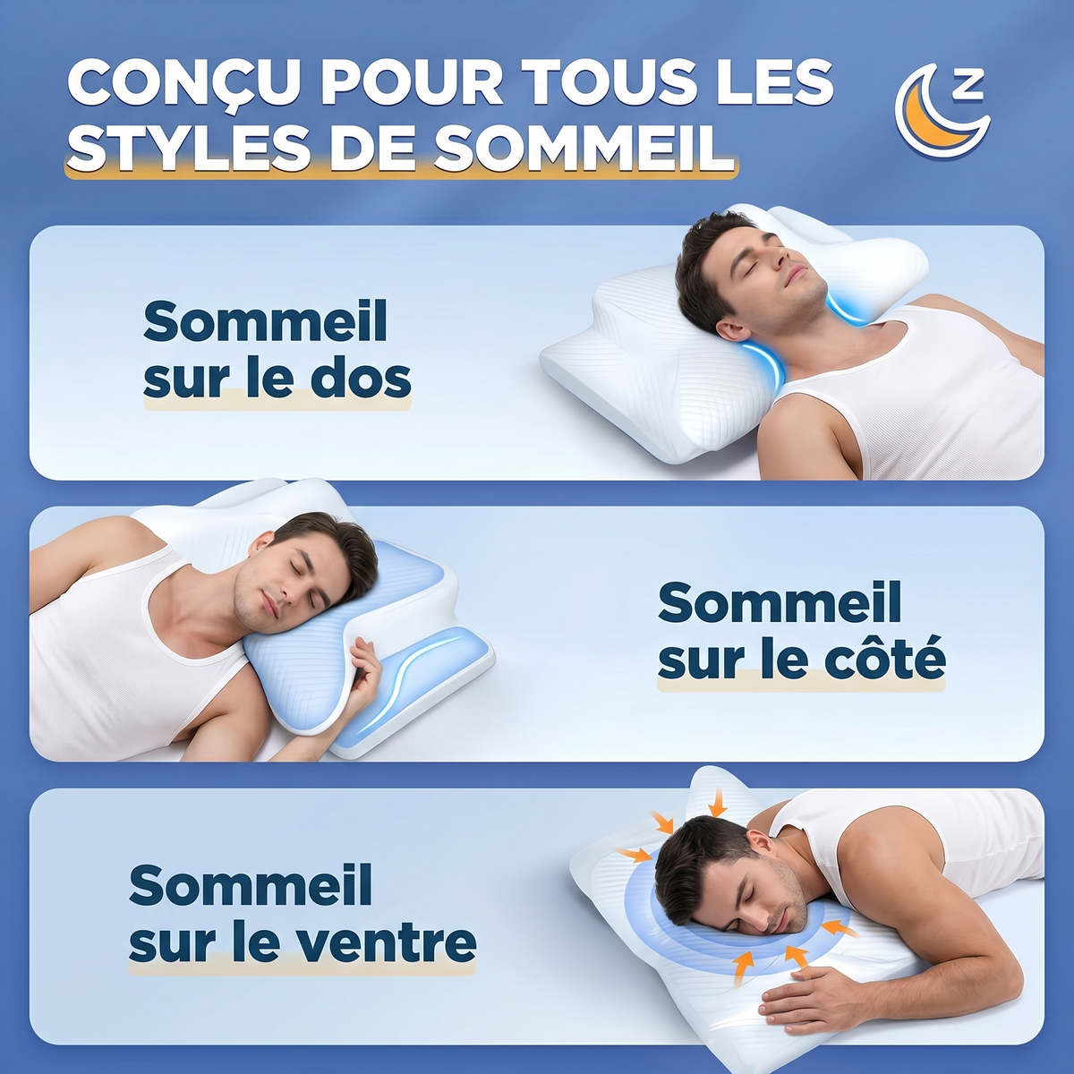Oreiller Cervical à Mémoire de Forme LuneRest®